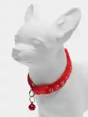 Красный ошейник для кошек и собак мелких пород, с колокольчиком