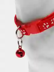 Красный ошейник для кошек и собак мелких пород, с колокольчиком