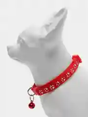 Красный ошейник для кошек и собак мелких пород, с колокольчиком