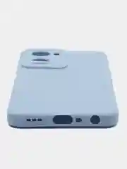 Голубой чехол для Oppo A57 (4G), Oppo A57S (Оппо А57/Оппо А 57S), силиконовый, матовый