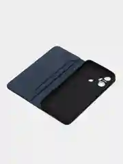 Синий чехол-книжка GQ для Infinix Smart 6 Plus (Инфиникс Смарт 6 Плюс), из искусственной кожи