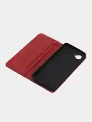 Красный чехол-книжка для Realme C 30 / Realme C30S (Реалми С 30S), из искусственной эко кожи