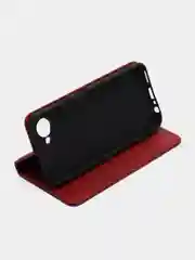 Красный чехол-книжка для Realme C 30 / Realme C30S (Реалми С 30S), из искусственной эко кожи