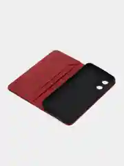 Красный чехол-книжка GQ для Realme C 33 (Реалми С 33) из ЭКО кожи