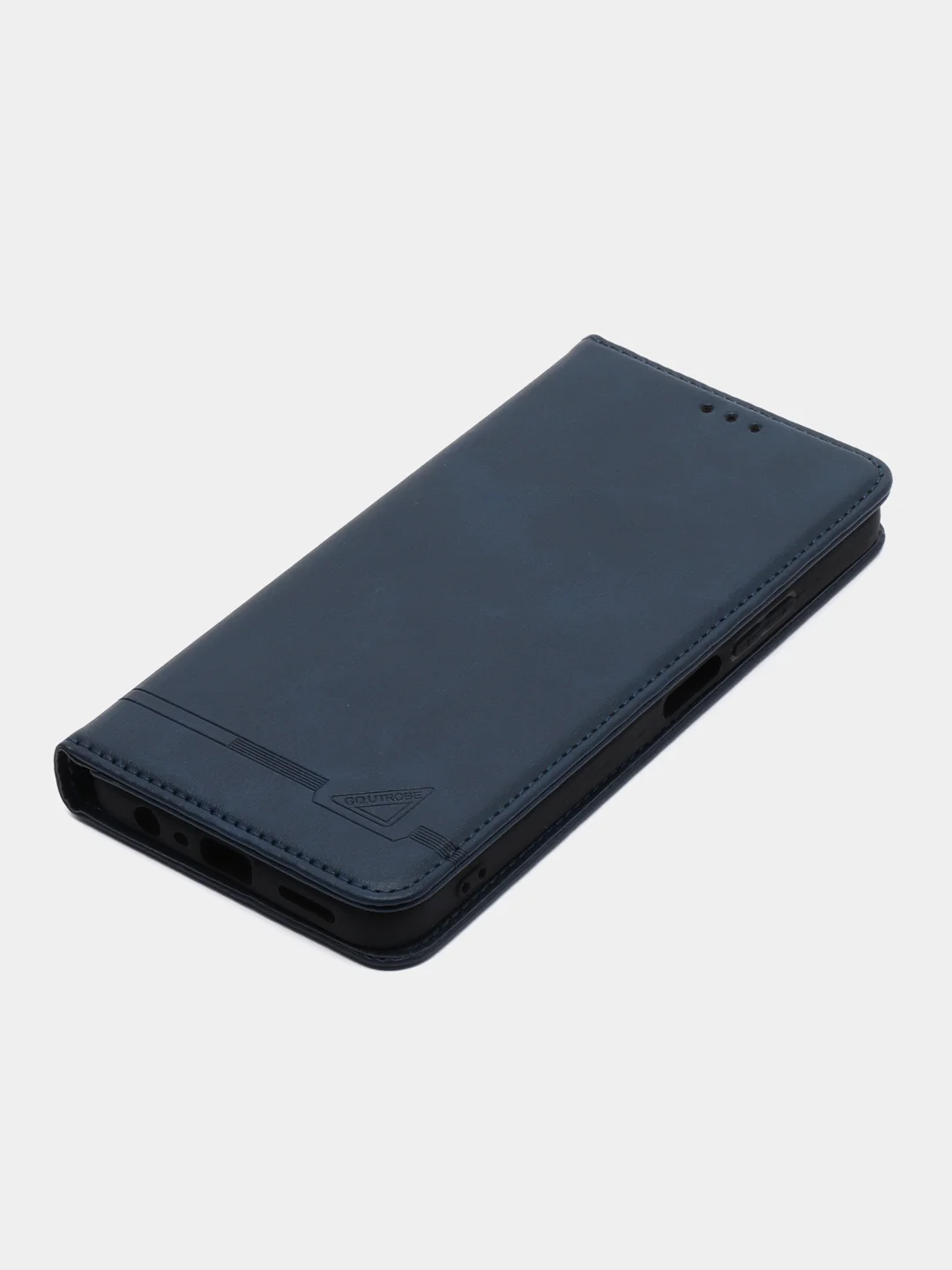 Синий чехол-книжка GQ для Realme C 33 (Реалми С 33) из ЭКО кожи