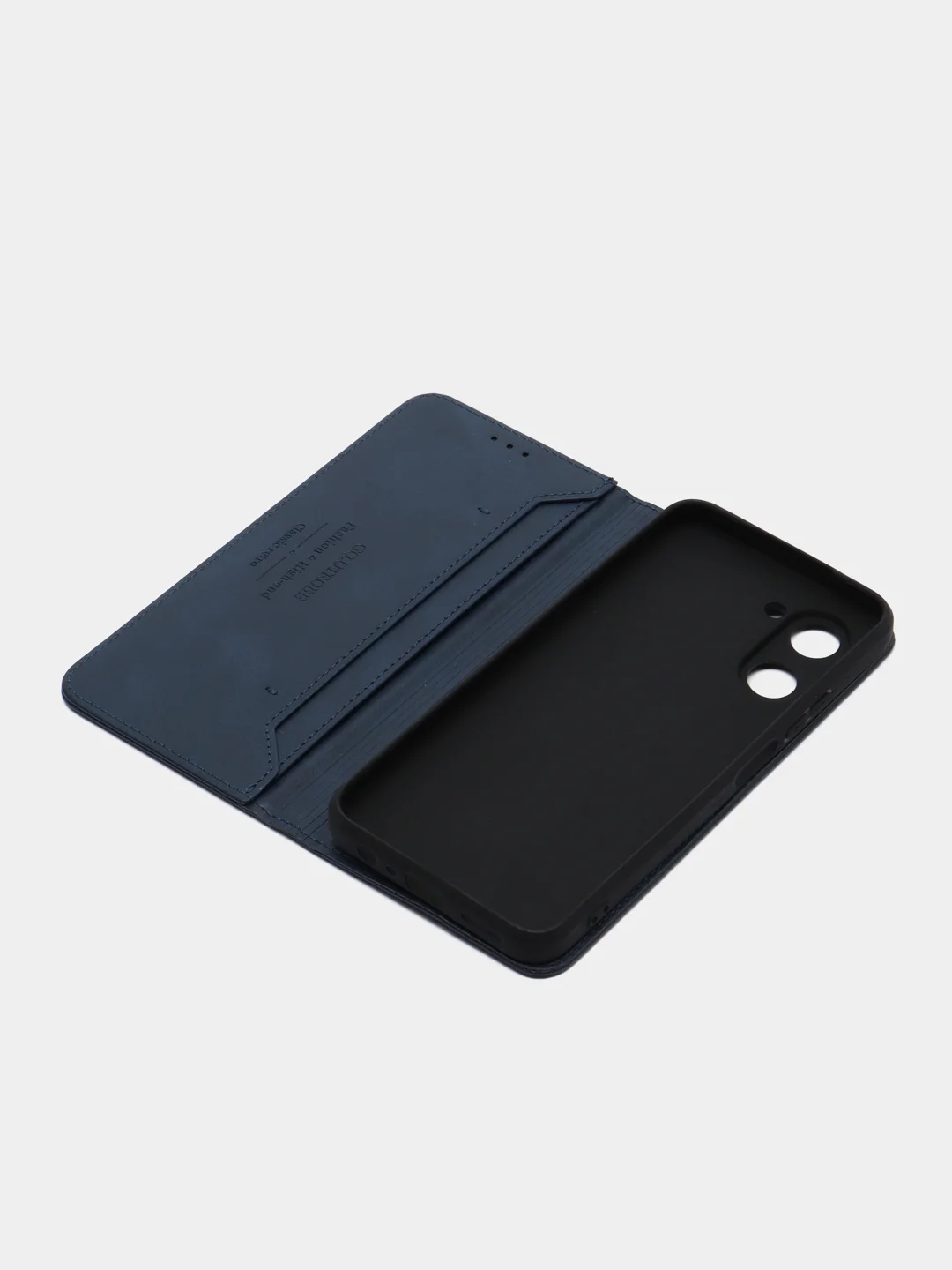 Синий чехол-книжка GQ для Realme C 33 (Реалми С 33) из ЭКО кожи