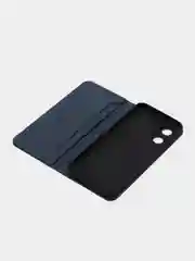 Синий чехол-книжка GQ для Realme C 33 (Реалми С 33) из ЭКО кожи
