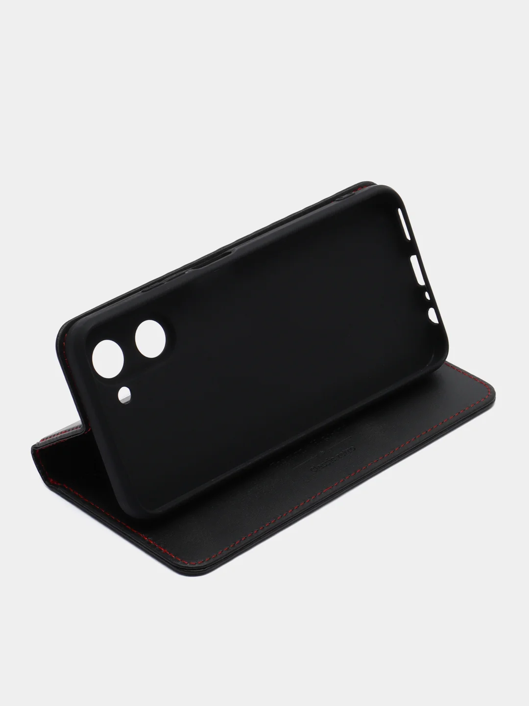 Черный чехол-книжка GQ для Realme C 33 (Реалми С 33) из ЭКО кожи