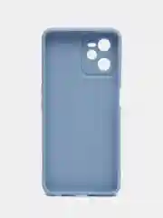 Голубой чехол силиконовый Realme C35 (Реалми С35) с защитой камеры, матовый
