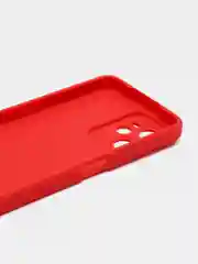 Красный чехол силиконовый Realme C35 (Реалми С35) с защитой камеры, матовый