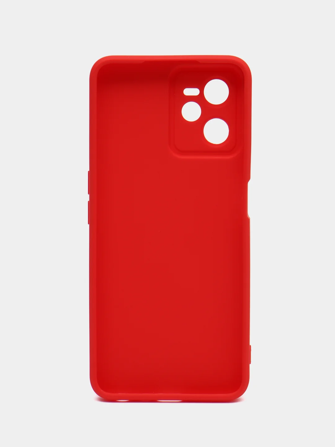 Красный чехол силиконовый Realme C35 (Реалми С35) с защитой камеры, матовый