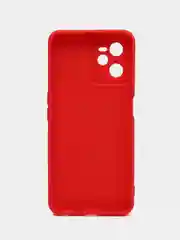 Красный чехол силиконовый Realme C35 (Реалми С35) с защитой камеры, матовый