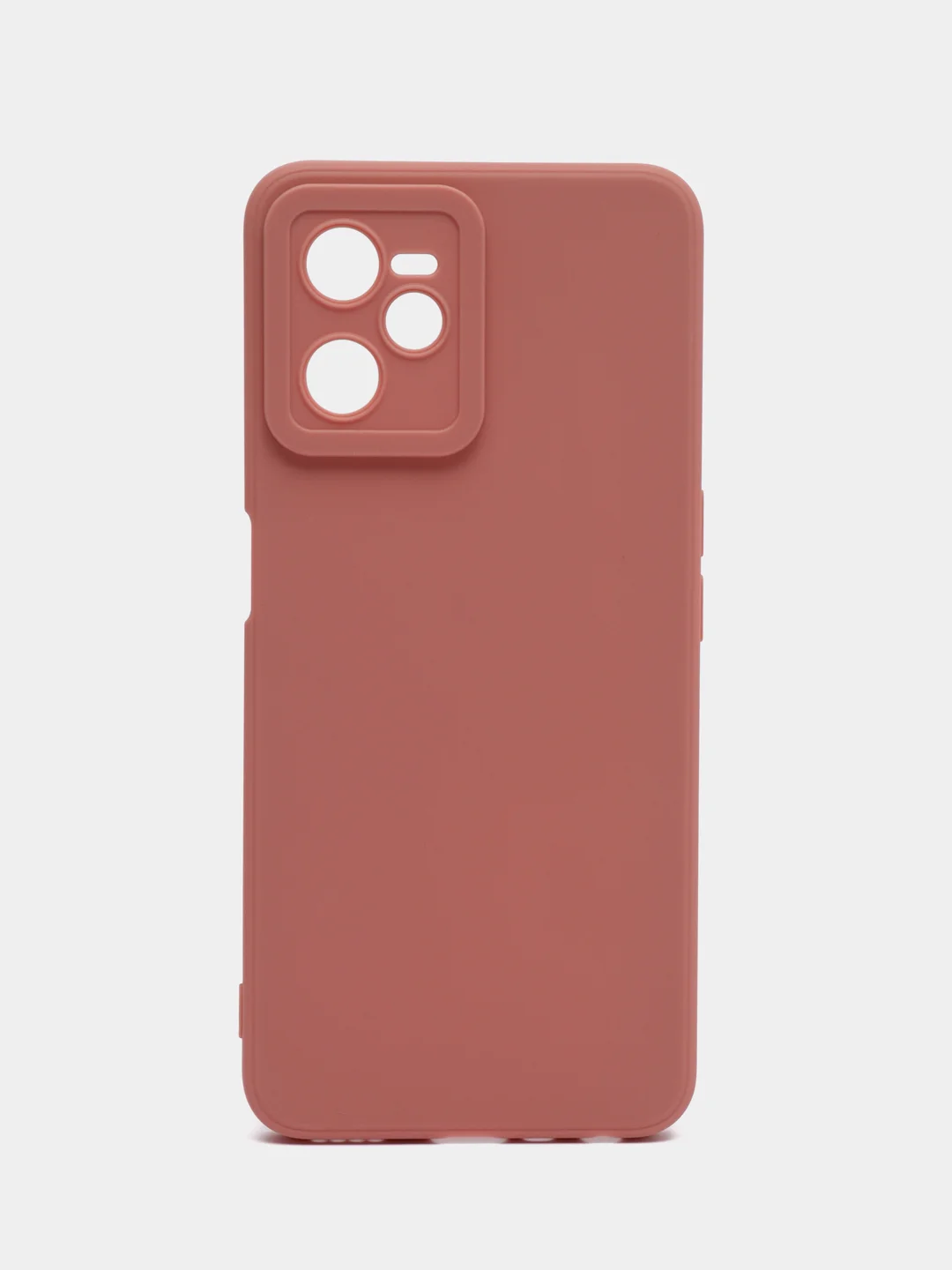 Пудровый чехол силиконовый Realme C35 (Реалми С35) с защитой камеры, матовый