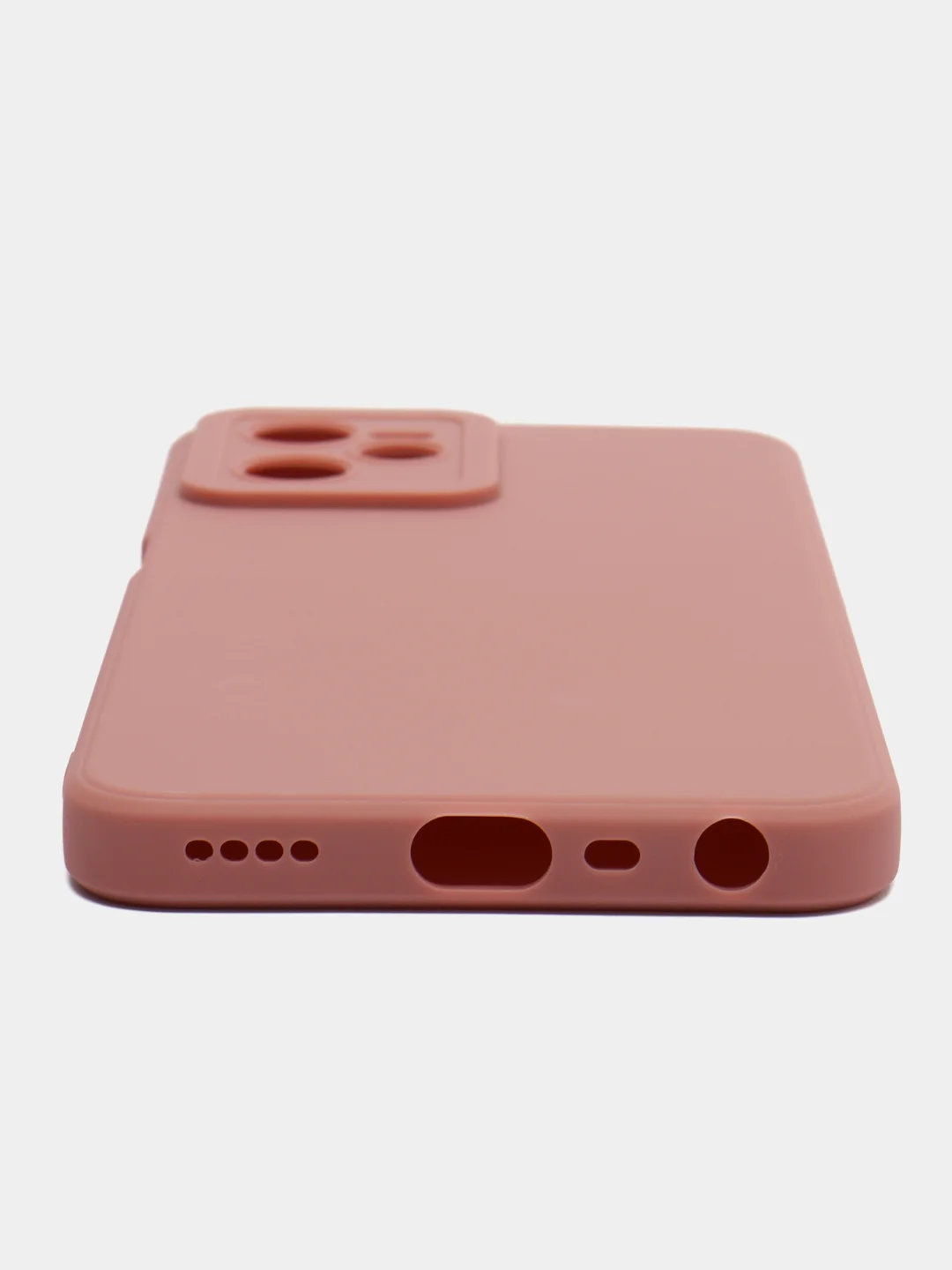 Пудровый чехол силиконовый Realme C35 (Реалми С35) с защитой камеры, матовый