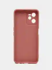 Пудровый чехол силиконовый Realme C35 (Реалми С35) с защитой камеры, матовый