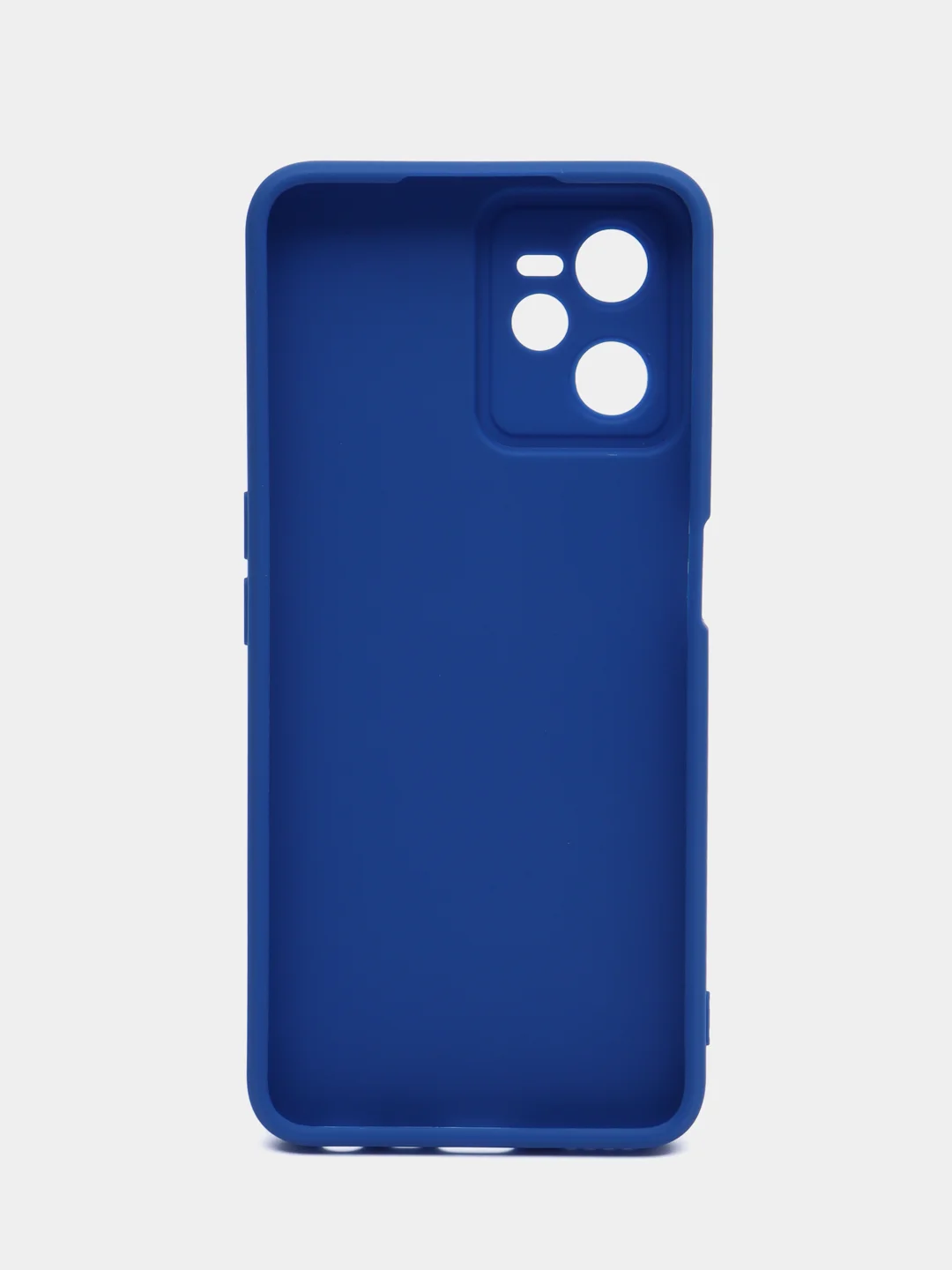 Синий чехол силиконовый Realme C35 (Реалми С35) с защитой камеры, матовый