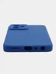 Синий чехол силиконовый Realme C35 (Реалми С35) с защитой камеры, матовый