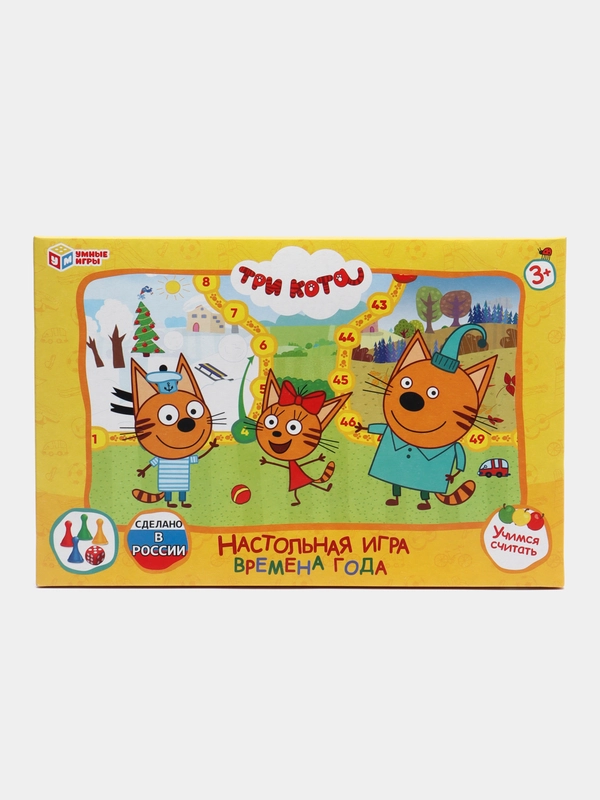 Настольная игра-ходилка "Времена года" Три кота