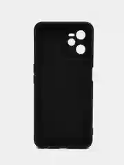 Черный чехол силиконовый Realme C35 (Реалми С35) с защитой камеры, матовый