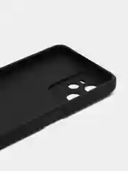 Черный чехол силиконовый Realme C35 (Реалми С35) с защитой камеры, матовый
