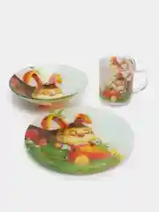Оранжевый набор для кормления/подарочный набор для завтрака детский/детская посуда
