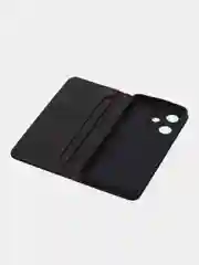Черный чехол-книжка GQ для Infinix HOT 30 4G (Инфиникс Хот 30) из искусственной кожи