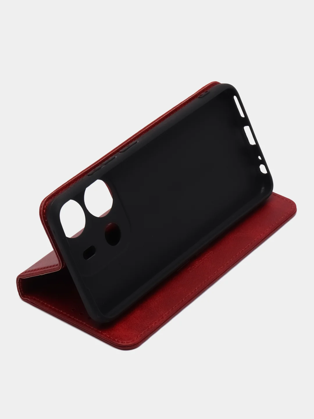Красный чехол-книжка для Tecno Spark Go 2023 (Текно спарк гоу 2023) из искусственной эко кожи