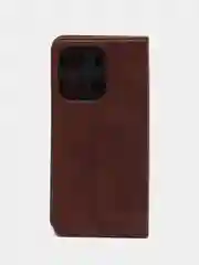 Коричневый чехол-книжка для Tecno Spark Go 2023 (Текно спарк гоу 2023) из искусственной эко кожи