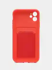 Коралловый чехол на iPhone (Айфон) 11, 13, 14, 7 8 Plus X XR XS, 12 Mini Pro Max, с карманом для карт