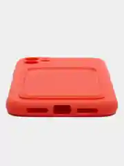 Коралловый чехол на iPhone (Айфон) 11, 13, 14, 7 8 Plus X XR XS, 12 Mini Pro Max, с карманом для карт