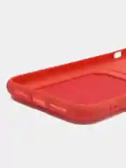 Коралловый чехол на iPhone (Айфон) 11, 13, 14, 7 8 Plus X XR XS, 12 Mini Pro Max, с карманом для карт