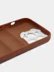 Коричневый чехол на iPhone 11, 12, 13, 7, 8 Plus, XR, XS, 14 Pro Max, силиконовый айфон