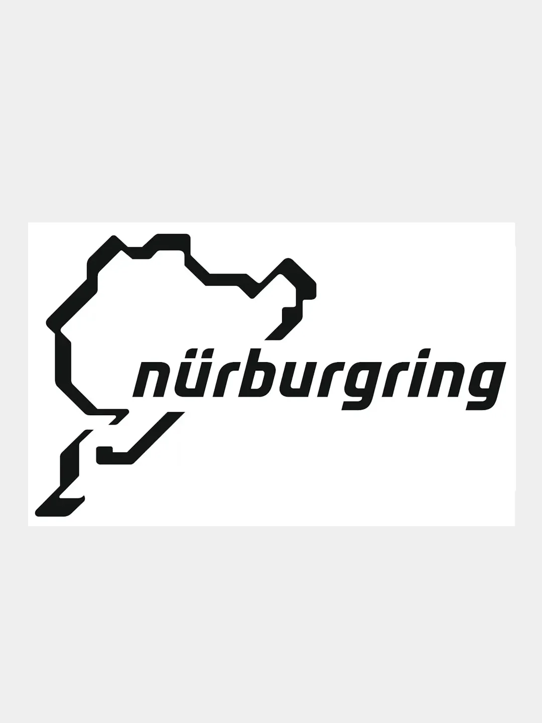 Черный наклейка на авто "Nurburgring - Нюрбургринг", 25 х 15 см