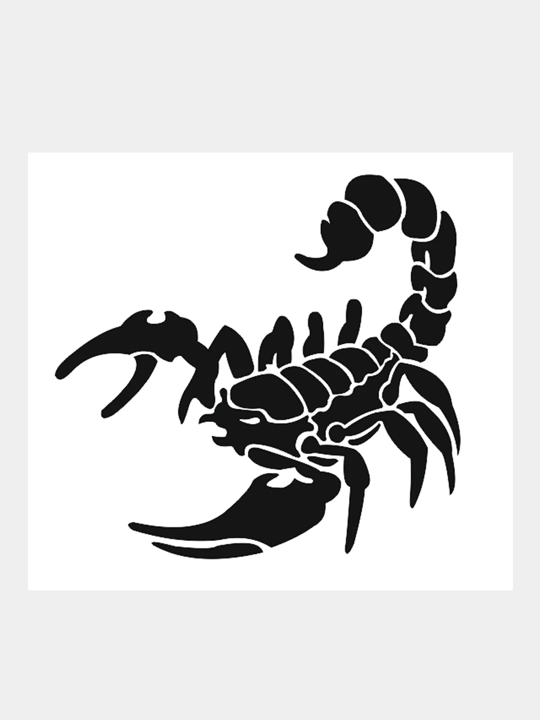 Черный наклейка на авто "Скорпион - Scorpion", 19 х 18 см