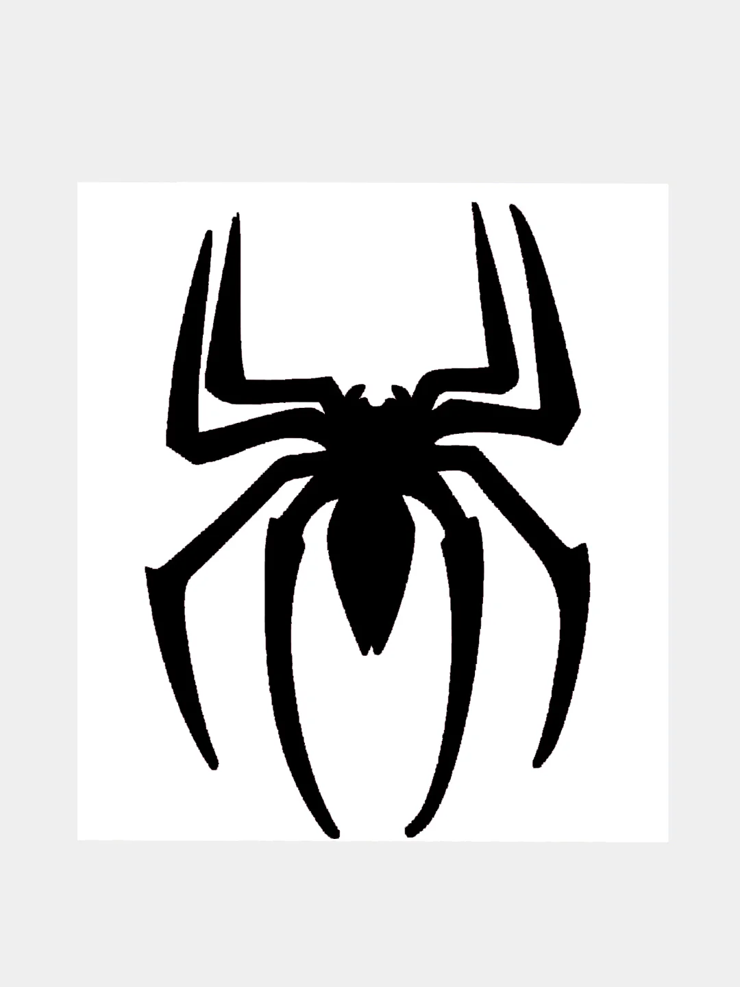 Черный наклейка на авто / машину / стекло "Паук Spider", 20 х 14 см