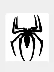 Черный наклейка на авто / машину / стекло "Паук Spider", 20 х 14 см