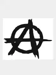 Черный наклейка на авто, машину, стекло, "Анархия", 17 х 14 см