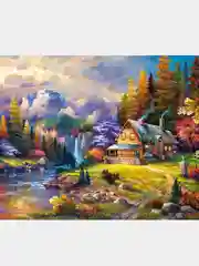 Серый fortunna алмазная мозаика, картина стразами, набор для творчества 5D "Природа", 40 х 30 см