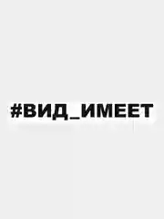 Черный наклейка на авто "#Вид имеет", 25 х 3 см