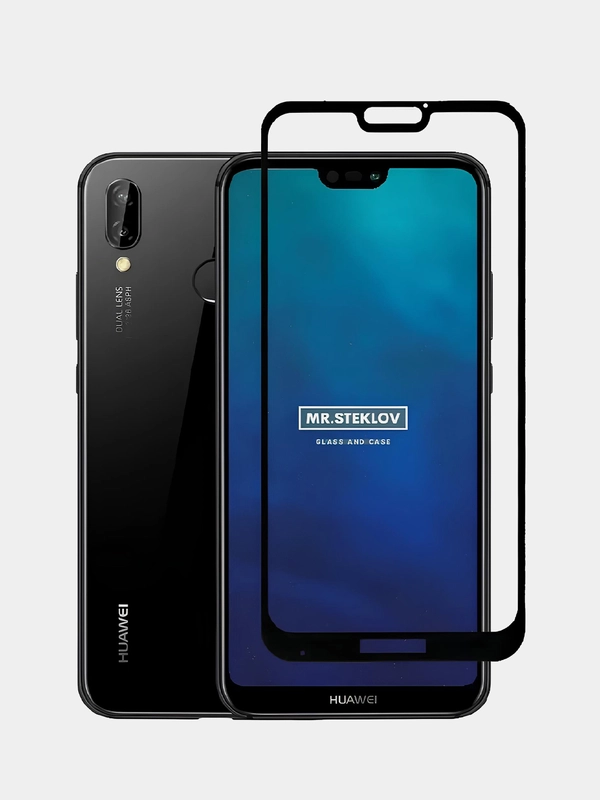 Защитное стекло 3D на Huawei P20 lite / Huawei noiva 3e