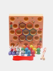 Игра-головоломка для детей "Ферма, Рыбалка и Ловля пчёл", для развития мелкой моторики рук