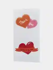 Коралловый набор наклеек с надписью "Thank you", "Спасибо"