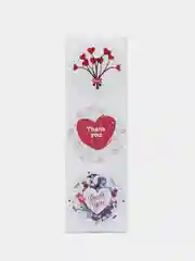 Коралловый набор наклеек с надписью "Thank you", "Спасибо"