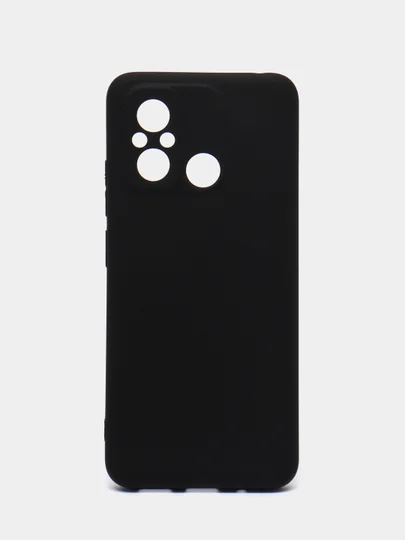 Чехол Xiaomi Redmi 12C (Сяоми Редми 12С), силиконовый, черный