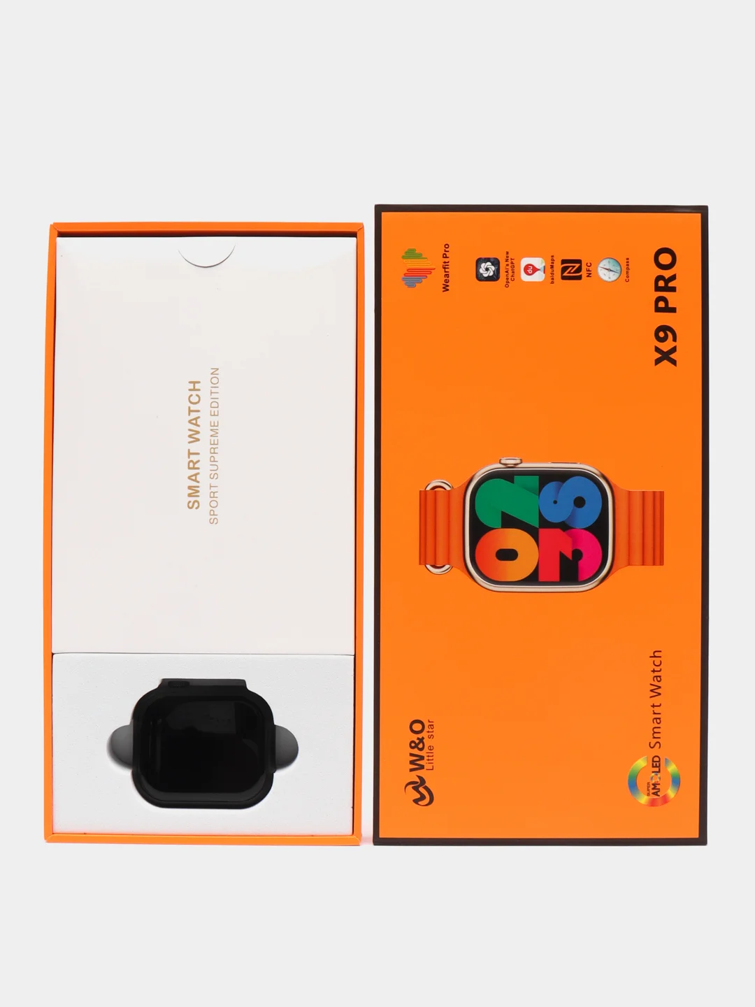 Черный умные часы Smart Watch X9 Pro, часы 9 серии, два ремешка в комплекте