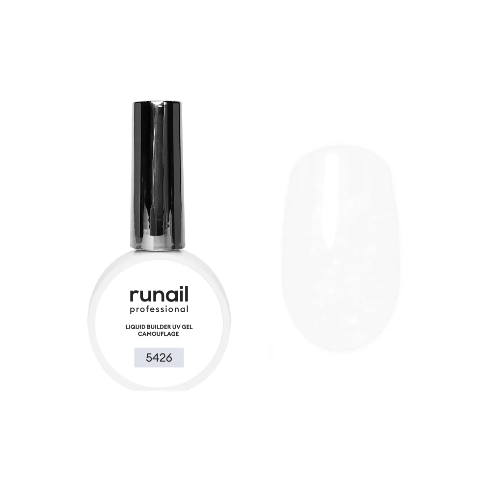 Хаки уф гель для наращивания/Цветной жидкий уф гель/Гель лак Runail Professional, 15 мл
