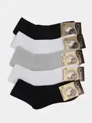 Носки женские, спортивные, укороченные, летние, комплект из 5 пар, хлопок