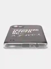 Тёмно-коричневый силиконовый чехол на Oppo Realme C11 2021 / Реалми С11 2021 с рисунком, защита камеры