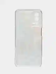 Бирюзовый силиконовый чехол на Oppo A55 4G / Оппо А55 4G прозрачный, с рисунком, защита камеры