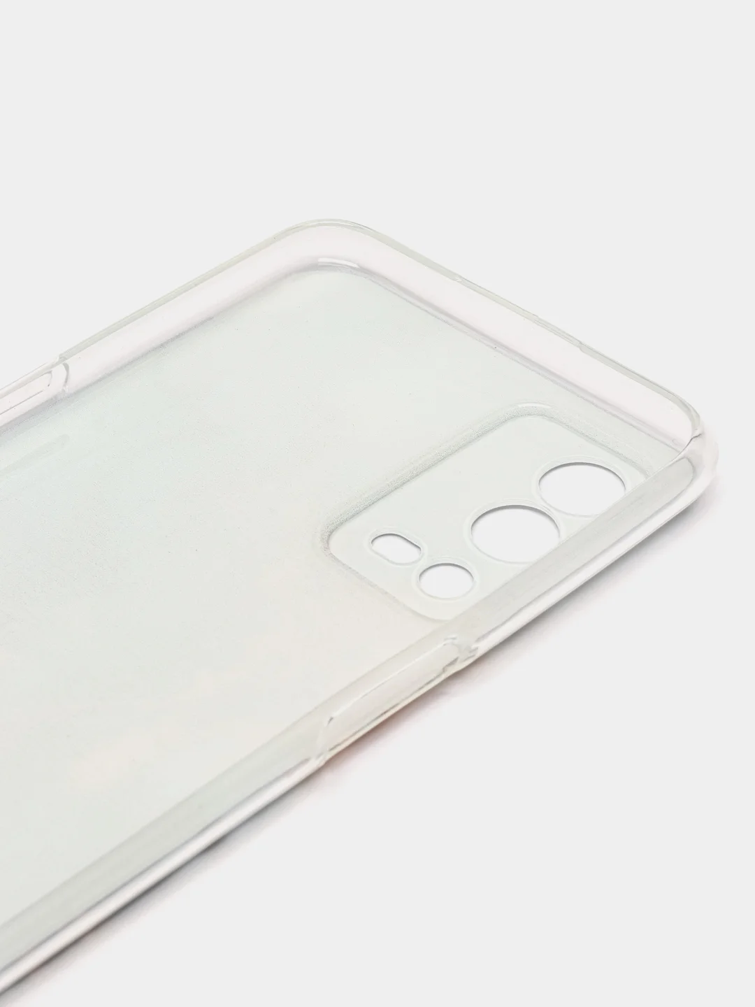 Бирюзовый силиконовый чехол на Oppo A55 4G / Оппо А55 4G прозрачный, с рисунком, защита камеры
